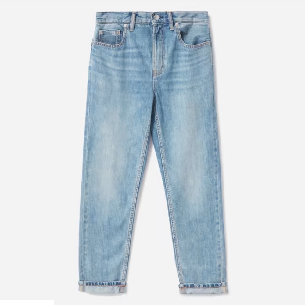 Everlane The Super-Soft Relaxed Straight Leg Jean in Vintage Light Blue NWT - Picture 4 of 6